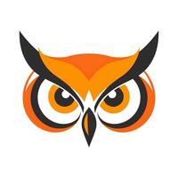 A modern owl with large eyes vector