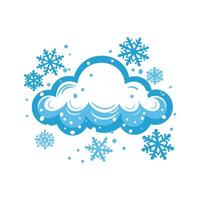 Cloud with Snowflakes vector