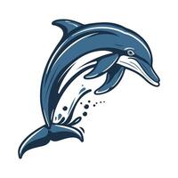 A leaping dolphin with a fun and energetic vector