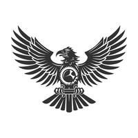 Mechanical Eagle with Spread Wings vector