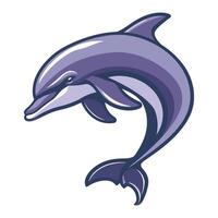 A leaping dolphin with a fun and energetic vector