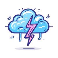Cloud with Lightning vector