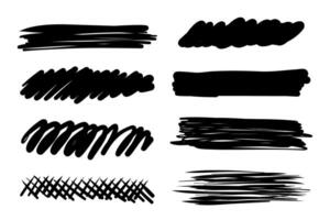 Graffiti doodle punk and grunge shapes collection. Abstract doodles and curls, creative different shapes, icons drawn in pencil. Doodles, brush strokes, curved lines. vector