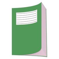softcover notebook with pages element vector