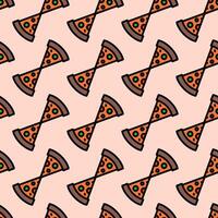 pizza slice pattern on a pink background vector
