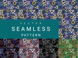Seamless pattern, object creative pattern. Seamless pattern of hand drawn elements and multicolor, Abstract design vector