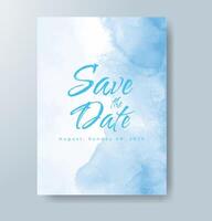 Wedding invitation with abstract watercolor background vector