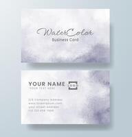 Beautiful business card template with watercolor vector