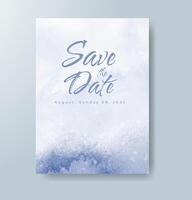 Wedding invitation with abstract watercolor background vector