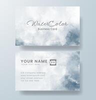Beautiful business card template with watercolor vector