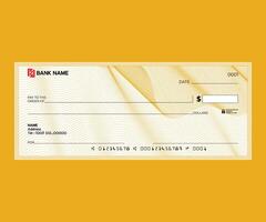 Blank check, bank cheque design, Elegant guilloche pattern for certificate or banknote vector