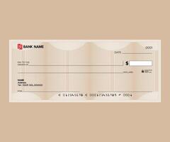 Blank check, bank cheque design, Elegant guilloche pattern for certificate or banknote vector