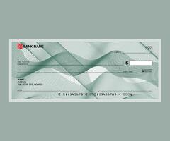 Blank check, bank cheque design, Elegant guilloche pattern for certificate or banknote vector