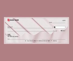 Blank check, bank cheque design, Elegant guilloche pattern for certificate or banknote vector
