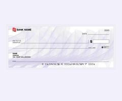 Blank check, bank cheque design, Elegant guilloche pattern for certificate or banknote vector