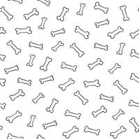 Bones for dogs simple seamless pattern. vector