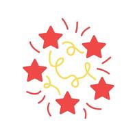 Fireworks for party in cute style vector