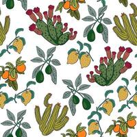 plants seamless pattern vector