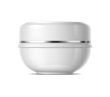 Realistic cosmetics plastic cream container mockup vector