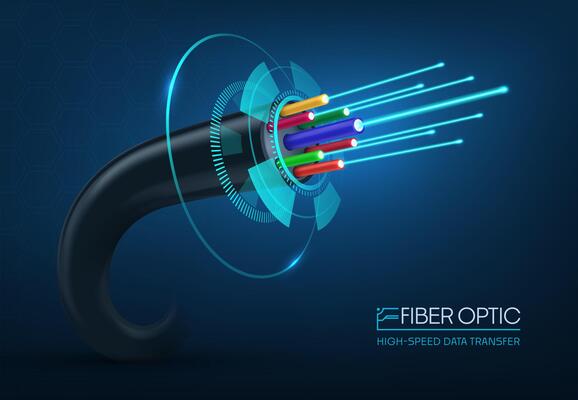 Fiber optic cable, flexible strand of glass