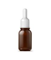 Realistic cosmetics product bottle with a pipette vector