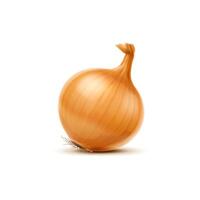 Isolated realistic yellow onion, whole vegetable vector