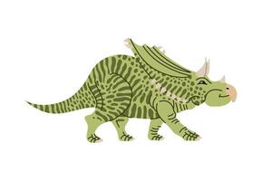 Chasmosaurus dinosaur cartoon character, reptile vector