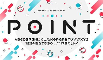 Modern techno font, abstract futuristic typeface vector
