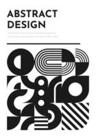 Monochrome abstract geometric pattern banner vector