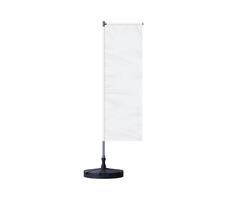 Realistic banner stand, beach flag 3d blank mockup vector