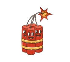 Wild west dynamite character with a sizzling wick vector