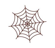 Cartoon retro groovy Halloween cobweb or spiderweb vector
