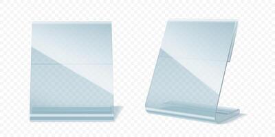 Table display stand, plastic or plexiglass holders vector