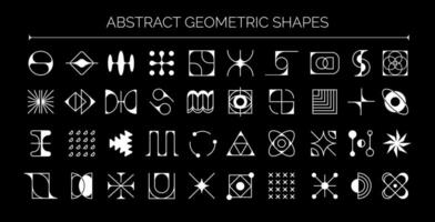 Abstract geometric brutalism figures and shapes vector