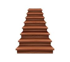 Wooden stairs, staircase stairway, arcade game UI vector