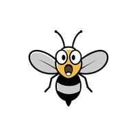Ashy Mining Bee screams icon illustration vector