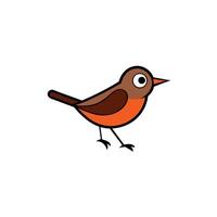 Asian Brown Flycatcher bird walks icon illustration vector