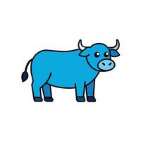 Asian Water Buffalo learns icon illustration vector