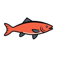 Atlantic Salmon fish learns icon illustration vector