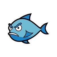 Atlantic Spadefish fish angry icon illustration vector