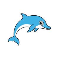 Atlantic Spotted Dolphin play icon illustration vector