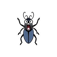 Atlas Beetle bug sleeps icon illustration vector