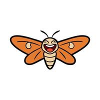 Atlas Moth butterfly laughs icon illustration vector