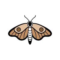 Atlas Moth butterfly looks icon illustration vector