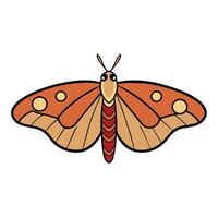Atlas Moth butterfly goes icon illustration vector