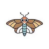 Atlas Moth butterfly learns icon illustration vector