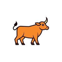 Aurochs bull walks icon illustration vector