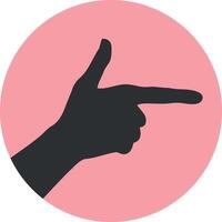 Silhouette of a hand with index finger. Hand with pointing finger. illustration vector