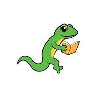 Australian Gecko learns icon illustration vector