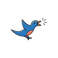 Australian Swiftlet bird knocks icon illustration vector
